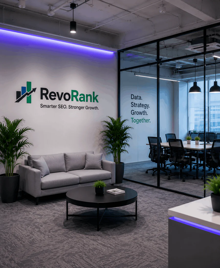 RevoRank office reception and lounge